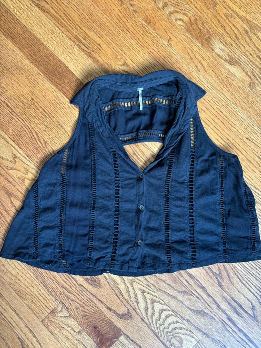Free People Button Down Crop